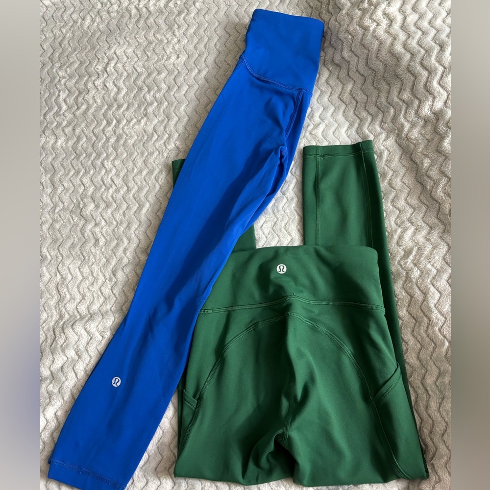 lululemon athletica  Blue and Green Leggings size 0